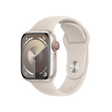 Apple Watch Series 9 GPS 41mm - Cellular - Alumínio Luz das estrelas | Bracelete Desportiva Luz das estrelas - S/M