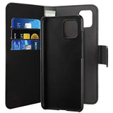 Capa Destacável Puro Wallet em Pele para iPhone 12 / 12 Pro - Preta