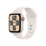 Apple Watch SE 2024 GPS 40mm - Cellular - Alumínio Luz das estrelas | Bracelete Desportiva Luz das estrelas - S/M