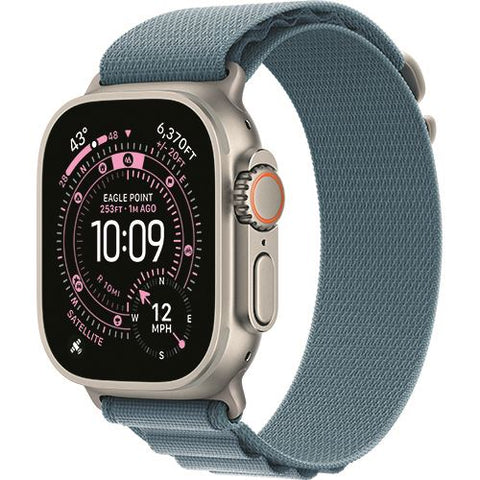 Apple Watch Ultra 3 Cellular - 49mm - Titânio natural | Loop - Azul-claro - L