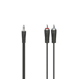 Cabo de Áudio Hama 00200720 1,5m 3.5mm 2 x RCA Preto