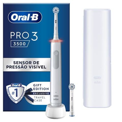 Escova de Dentes Elétrica Oral-B Pro 3 3500 - Branco