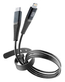 Cabo de Dados Cellularline Belt USB-C / Lightning 1.2m Preto