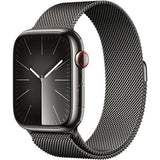 Apple Watch Series 9 GPS 45mm - Cellular - Aço Inoxidável Grafite | Bracelete Milanese Loop Grafite