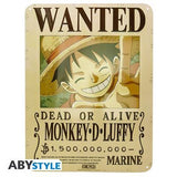 Placa De Metal One Piece - Luffy Wanted New World