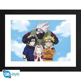 Impressão Emoldurada - Framed Print Naruto: Photo Team 7 - 30x40cm