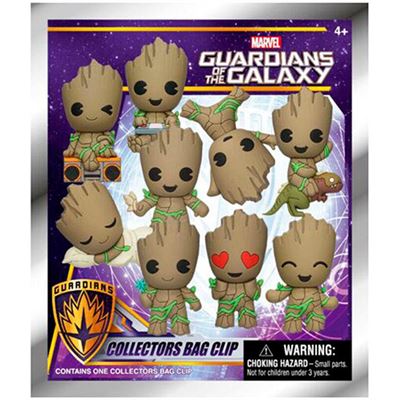 Acessório 3D Bag Clip Marvel Tha Guardians OfTthe Galaxy: Groot - Monogram | Multiocio - Envio Aleatório