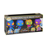 Funko Pop! Figura de Vinyl Marvel Blacklight Spider-Man Miles Morales - Pack de 4 | Exclusivo Fnac