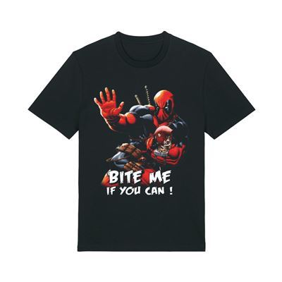 T-Shirt Marvel Deadpool - Bite Me If You Can! - Tamanho L - Cotton Division