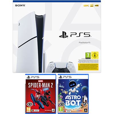 Consola Playstation PS5 Slim Standard + Spider-Man 2 + Astro Bot