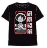 T-Shirt One Piece Luffy Faces - Preto - Tamanho L - Superplay