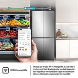 Frigorífico Americano Hisense Rq5P470Seie | 178,5X79,4X69,8 Cm | 483 L | E | Look Inox - Outlet - Grade B