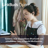 Auriculares True Wireless Bluetooth Sony LinkBuds Open WF-L910B - Preto
