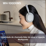 Auscultadores Noise Cancelling Bluetooth Sony WH-1000XM5S - Prateado