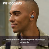 Auriculares Sony True Wireless WF1000XM5 - Prateado