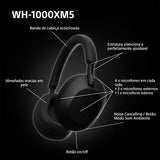 Auscultadores Noise Cancelling Bluetooth Sony WH-1000XM5B - Preto