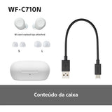 Auriculares Noise Cancelling True Wireless Bluetooth Sony WF-C710NW - Branco