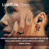 Auriculares True Wireless Bluetooth Sony LinkBuds Open WF-L910B - Preto