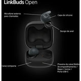 Auriculares True Wireless Bluetooth Sony LinkBuds Open WF-L910B - Preto