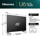 Smart TV Hisense 65 Mini-LED 4K 65U6NQ - 165 cm