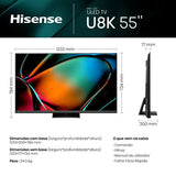 Smart TV Hisense 55 Mini LED UHD 4K 55U8KQ - 140cm