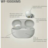 Auriculares True Wireless Bluetooth Sony WF-1000XM5 - Prateado
