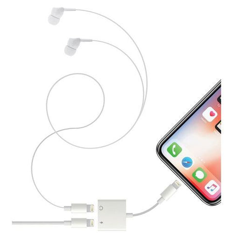 Adaptador 2 em 1: Carregador + Audio 4-OK para Apple iPhone SE 2020