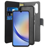 Capa Wallet em Pele com Capa Destacável Puro para Samsung Galaxy A34 - Preto