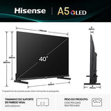 Smart TV Hisense 40 QLED FHD 40A5Q - 101cm