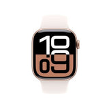 Apple Watch Series 10 GPS 42mm - Alumínio Rosa Dourado | Bracelete Desportiva Rosa Leve - M/L