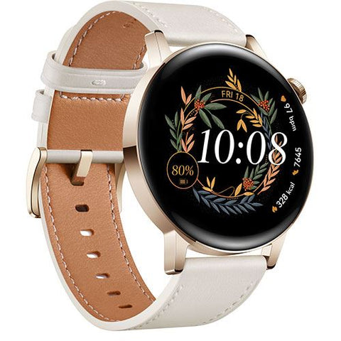 Smartwatch Huawei Watch GT 3 42mm - Elegant Gold | White Leather Strap