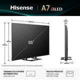 Smart TV Hisense 55 QLED UHD 4K 55A7Q - 140cm