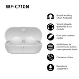 Auriculares Noise Cancelling True Wireless Bluetooth Sony WF-C710NW - Branco