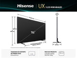 Smart TV Hisense 116 UHD 4K RGB Mini LED 116UXQ - 295 cm