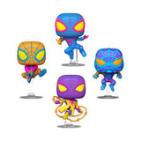 Funko Pop! Figura de Vinyl Marvel Blacklight Spider-Man Miles Morales - Pack de 4 | Exclusivo Fnac