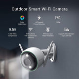 Câmara de Segurança de Exterior Inteligente Wi-Fi EZVIZ C3N Wi-Fi com Visão Noturna - FHD 1080p