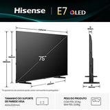 Smart TV Hisense 75 QLED UHD 4K 75E7Q - 189cm