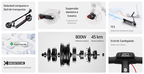 Trotinete Elétrica Ninebot by Segway E3 E 400W
