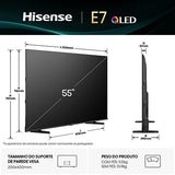 Smart TV Hisense 55 QLED UHD 4K 55E7Q - 140cm