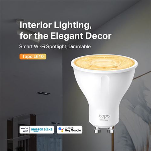 Lâmpada Inteligente TP-Link Tapo L610 Smart Wi-Fi Spotlight Dimmable 2700 K