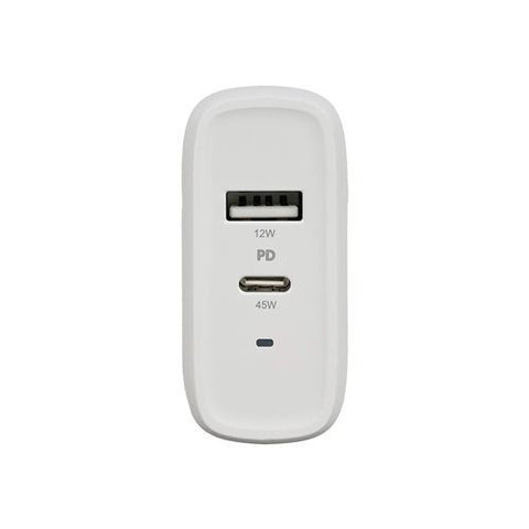 Carregador USB-C Accsup 45W USB-C/USB-A + Cabo USB-C 1m - Branco