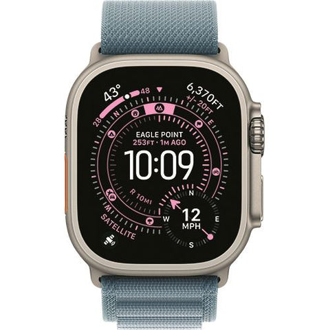 Apple Watch Ultra 3 Cellular - 49mm - Titânio natural | Loop - Azul-claro - M