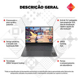 Computador Portátil Gaming Omen by HP 16-n0009np | 16,1'' | Radeon RX 6650M | Ryzen 9 6900HX | 32GB | 1TB SSD