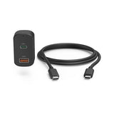 Carregador Portátil Hama 200018 65W 1x USB-C + 1x USB-A - Preto