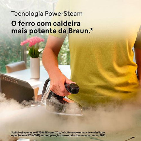 Ferro com caldeira Braun CareStyle 7 Pro IS7286BK - Preto