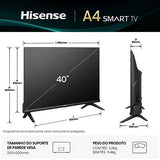 Smart TV Hisense 40 LED Full HD 40A4Q - 101cm