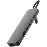 Adaptador HUB USB-C LINQ LQ48020 Pro Studio 9 em 1 - Slot M2 SSD | USB-C | USB | HDMI 4K | MicroSD | SD | Ethernet