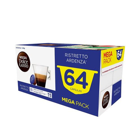 Cápsulas Café Dolce Gusto Ristretto Ardenza Pack 64 (2 Embalagens 32 Cápsulas)