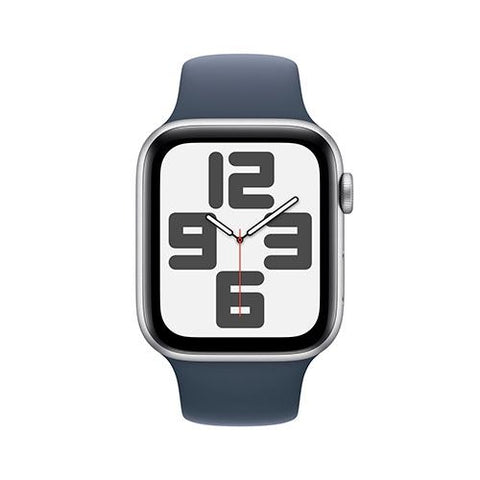 Apple Watch SE GPS 44mm - Alumínio Prateado | Bracelete Desportiva Azul trovoada - M/L