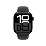 Apple Watch Series 10 GPS 42mm - Alumínio Preto Brilhante | Bracelete Desportiva Preta - S/M